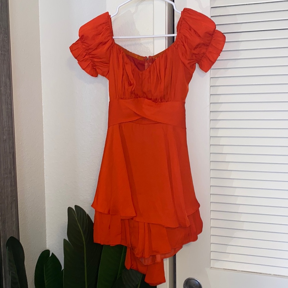 Red mini skort dress